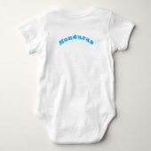 Patriottische baby bodysuit met vlag van Honduras (Achterkant)