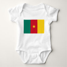 Patriottische baby bodysuit met vlag van Kameroen