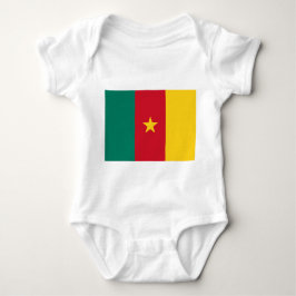 Patriottische baby bodysuit met vlag van Kameroen