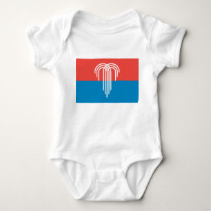 Patriottische baby bodysuit met vlag van Kansas Ci