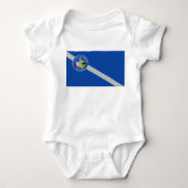 Patriottische baby bodysuit met vlag van Las Vegas (Voorkant)