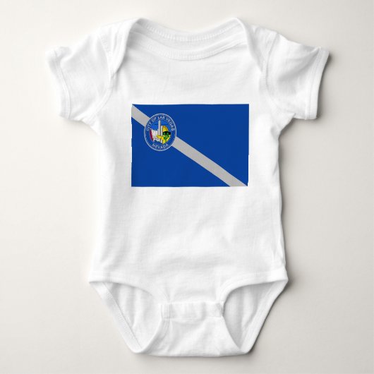 Patriottische baby bodysuit met vlag van Las Vegas (Voorkant)