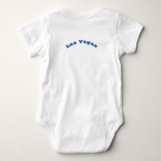 Patriottische baby bodysuit met vlag van Las Vegas (Achterkant)