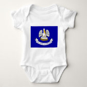 Patriottische baby bodysuit met vlag van Louisiana (Voorkant)