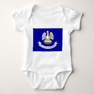 Patriottische baby bodysuit met vlag van Louisiana