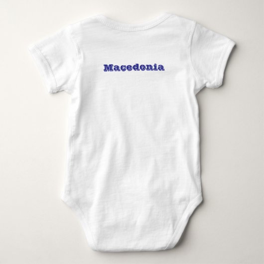 Patriottische baby bodysuit met vlag van Macedonië (Achterkant)