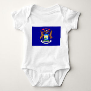 Patriottische baby bodysuit met vlag van Michigan