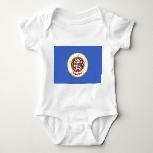 Patriottische baby bodysuit met vlag van Minnesota (Voorkant)