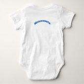 Patriottische baby bodysuit met vlag van Minnesota (Achterkant)