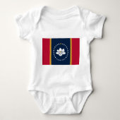Patriottische baby bodysuit met vlag van Mississip (Voorkant)