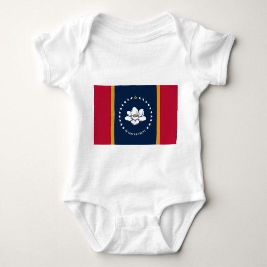 Patriottische baby bodysuit met vlag van Mississip (Voorkant)
