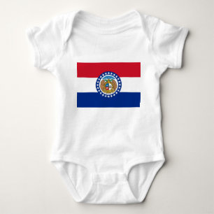 Patriottische baby bodysuit met vlag van Missouri