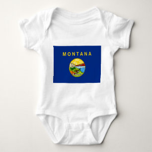 Patriottische baby bodysuit met vlag van Montana