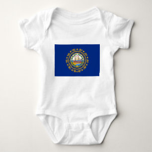 Patriottische baby bodysuit met vlag van New Hamps