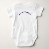Patriottische baby bodysuit met vlag van New Hamps (Achterkant)
