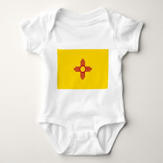 Patriottische baby bodysuit met vlag van New Mexic (Voorkant)