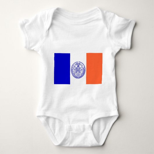 Patriottische baby bodysuit met vlag van New York  (Voorkant)
