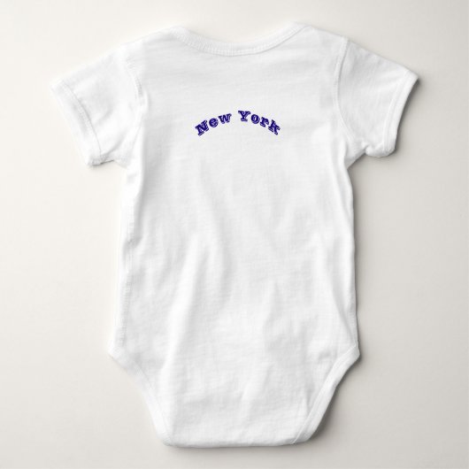 Patriottische baby bodysuit met vlag van New York (Achterkant)