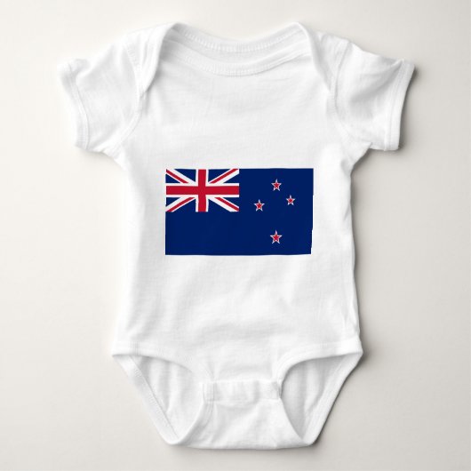 Patriottische baby bodysuit met vlag van Nieuw-Zee (Voorkant)
