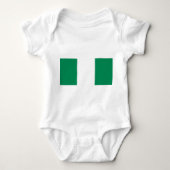Patriottische baby bodysuit met vlag van Nigeria (Voorkant)