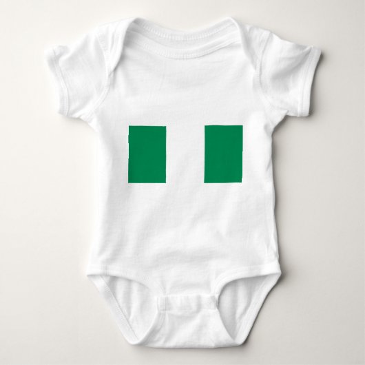 Patriottische baby bodysuit met vlag van Nigeria (Voorkant)
