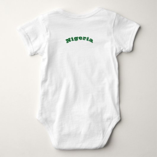 Patriottische baby bodysuit met vlag van Nigeria (Achterkant)