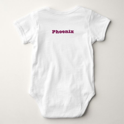 Patriottische baby bodysuit met vlag van Phoenix C (Achterkant)