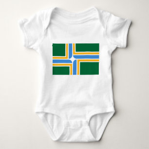 Patriottische baby bodysuit met vlag van Portland 