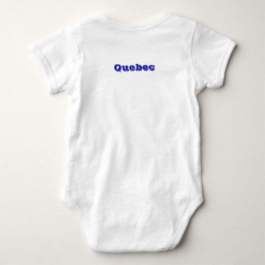 Patriottische baby bodysuit met vlag van Quebec (Achterkant)