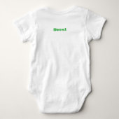 Patriottische baby bodysuit met vlag van Seoul (Achterkant)