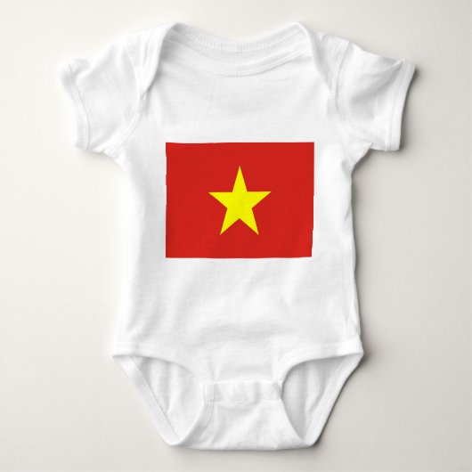 Patriottische baby bodysuit met vlag Vietnam (Voorkant)