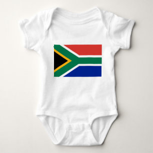 Patriottische baby bodysuit met vlag Zuid-Afrika