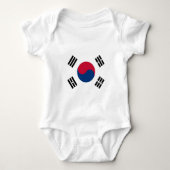 Patriottische baby bodysuit met vlag Zuid-Korea (Voorkant)