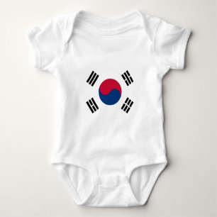 Patriottische baby bodysuit met vlag Zuid-Korea