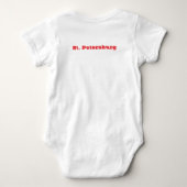Patriottische baby bodysuit, vlag van Sint-Petersb Romper (Achterkant)