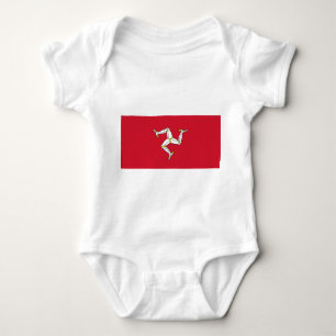 Patriottische baby carrosserie met Isle of Man fla Romper