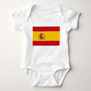 Patriottische baby carrosserie met vlag Spanje Romper