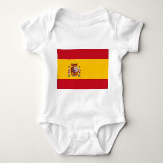 Patriottische baby carrosserie met vlag Spanje Romper (Voorkant)