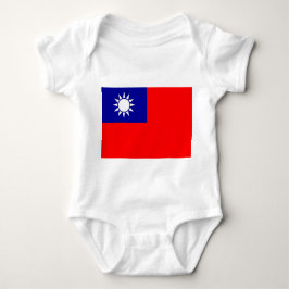 Patriottische baby carrosserie met vlag Taiwan Romper