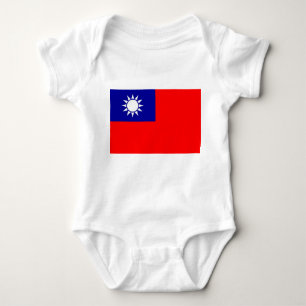 Patriottische baby carrosserie met vlag Taiwan Romper
