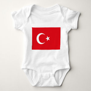 Patriottische baby carrosserie met vlag Turkije Romper