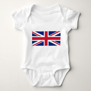 Patriottische baby carrosserie met vlag Verenigd K Romper