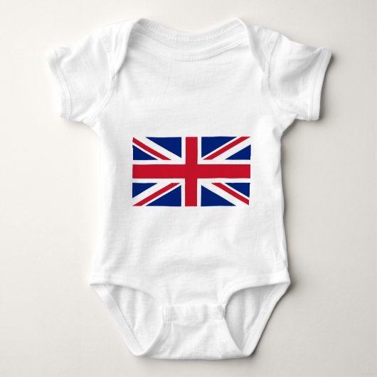 Patriottische baby carrosserie met vlag Verenigd K Romper (Voorkant)