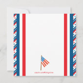 Patriottische Baby in Baby shower Barrel Kaart (Achterkant)