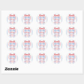 Patriottische baby shower favor sticker (Vel)