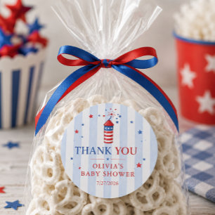Patriottische baby shower favor sticker