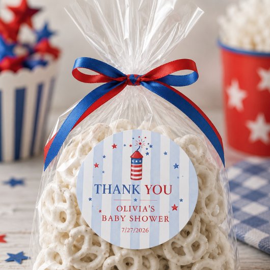 Patriottische baby shower favor sticker