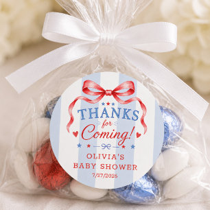 Patriottische baby shower favor sticker