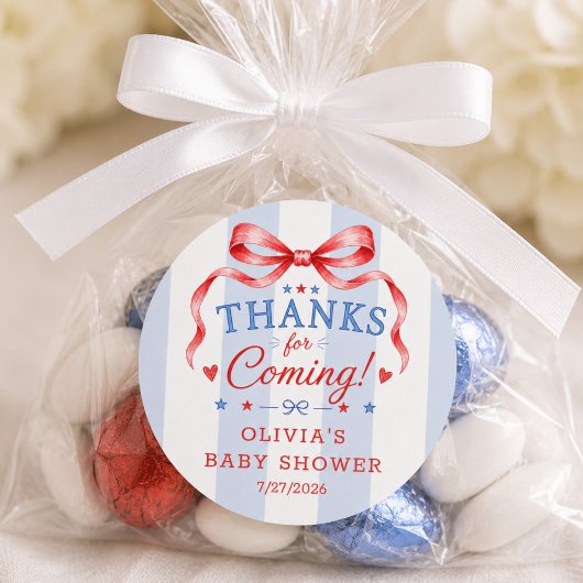 Patriottische baby shower favor sticker