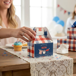Patriottische baby shower favorietendoos bedankdoosjes